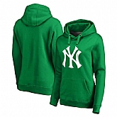 Women New York Yankees Fanatics Branded Kelly Green St. Patrick's Day White Logo Pullover Hoodie,baseball caps,new era cap wholesale,wholesale hats